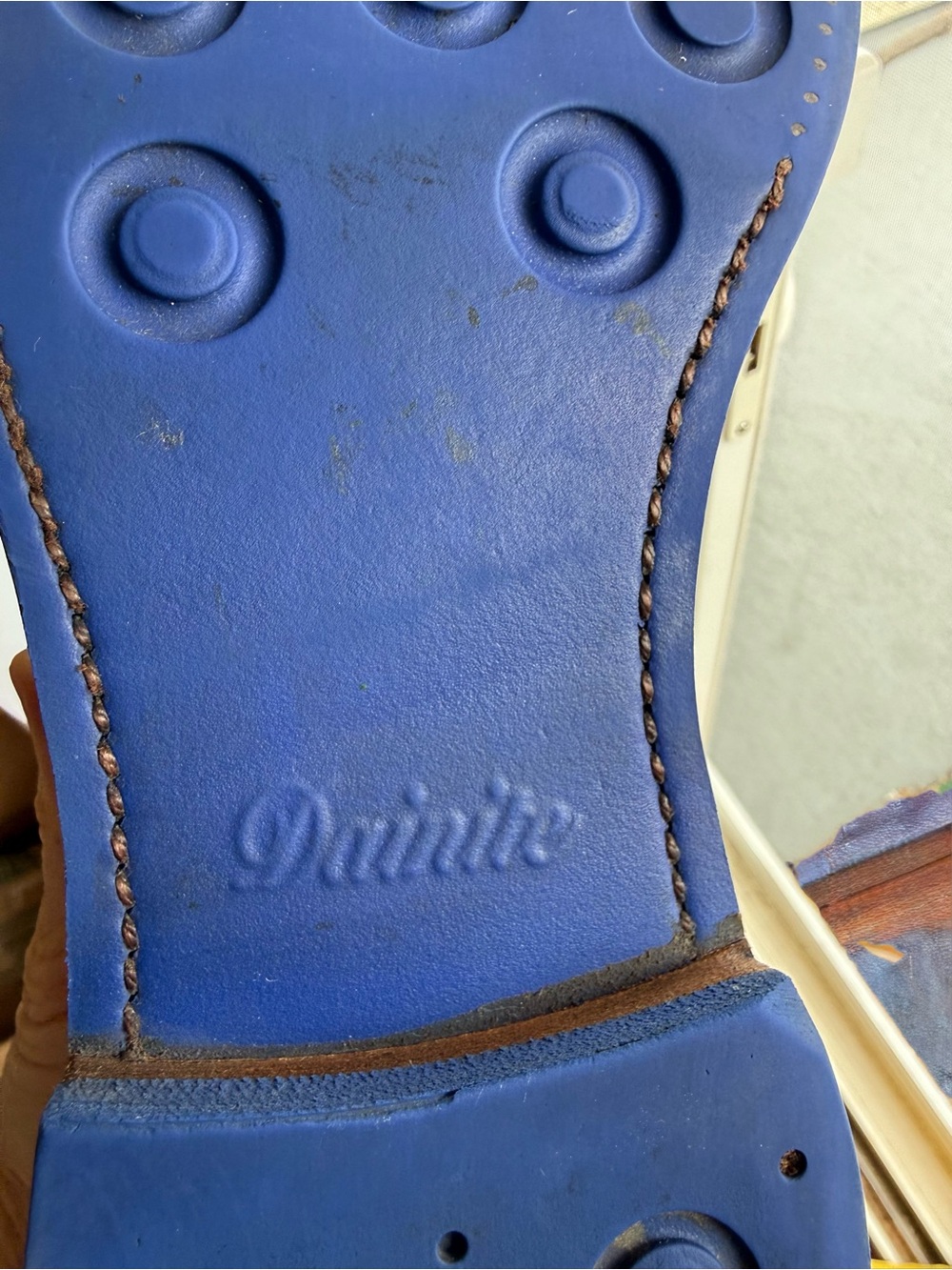 👞 Sleek Black Brogue Oxfords w/ Blue Sole - Size 10.5 D 👞 - Picture 8 of 14